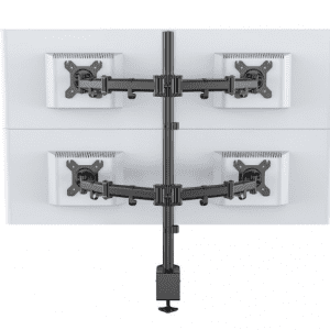 Triple Monitor Arm Features Supports three monitors up to 27" in size when measured diagonally