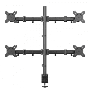 Triple Monitor Arm Features Supports three monitors up to 27" in size when measured diagonally