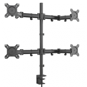 Triple Monitor Arm Features Supports three monitors up to 27" in size when measured diagonally