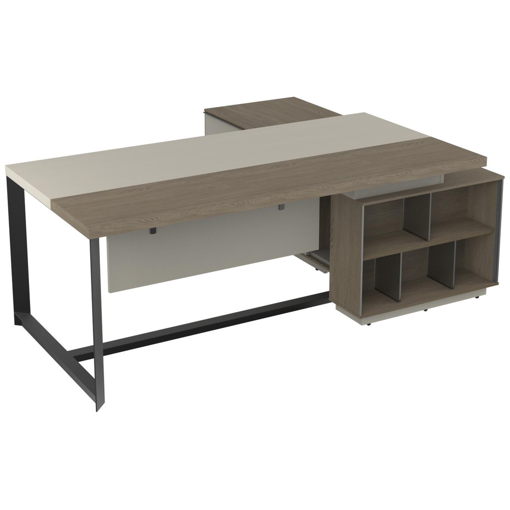 Juzoor L Shaped Executive Table 2.1 Right - الصورة 2