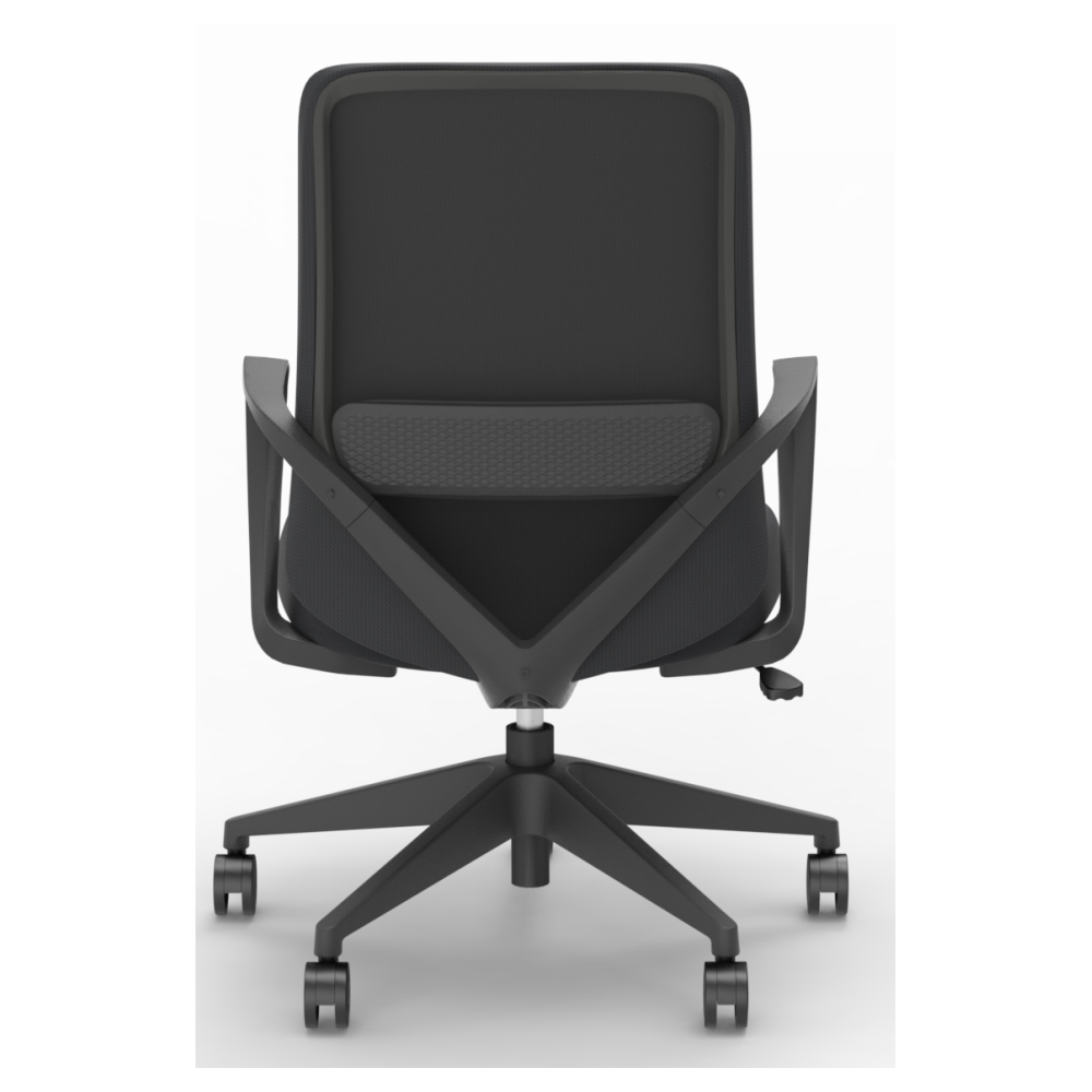 Nawras Mid Back Chair Black - الصورة 2