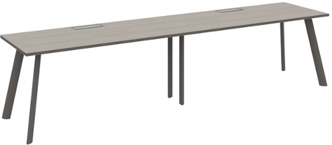 Atlas 2 Person Workstation Side Grey Wide - الصورة 2