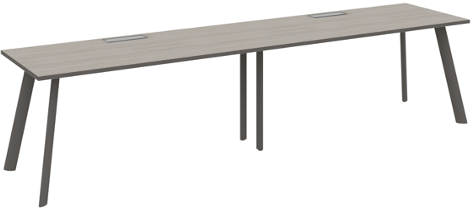 Atlas 2 Person Workstation Side Grey Wide