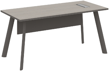 Atlas Straight Manager Table Grey - الصورة 2