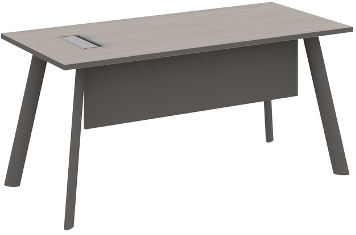 Atlas Straight Manager Table Grey - الصورة 3