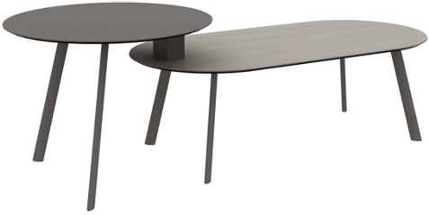 Atlas Meeting Table Grey Dual Round - الصورة 2