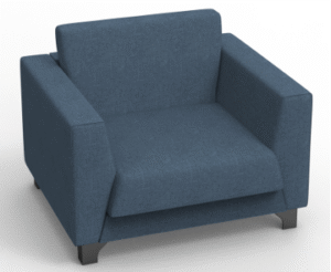 Riyada Single Seater Sofa Blue