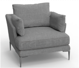 Taqaddum Single Seater Sofa Grey