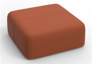 Pouf Red squared F1