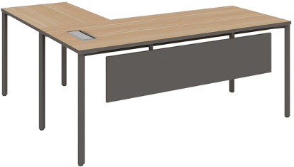 Agile L shaped Manager Table Wide - الصورة 9