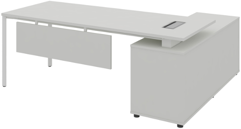 Agile Manager Table with Side Storage Left Wide - الصورة 5