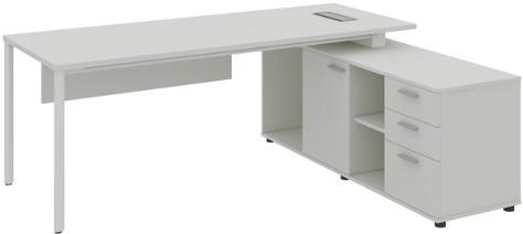 Agile Manager Table with Side Storage Right Wide - الصورة 4