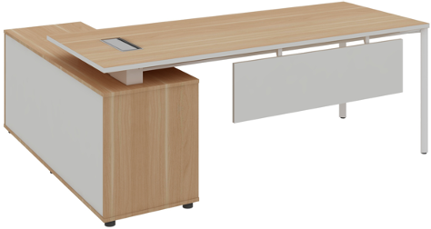 Agile Manager Table with Side Storage Right Wide - الصورة 3