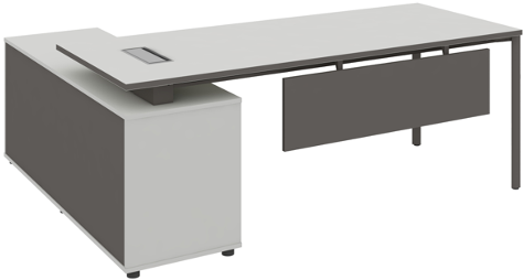 Agile Manager Table with Side Storage Right Wide - الصورة 7